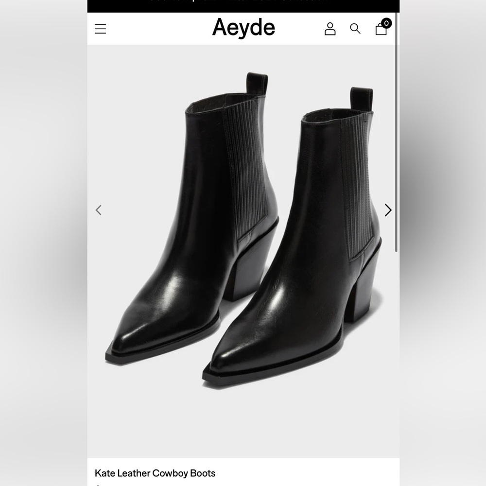Aeyde Kate Leather Cowboy Boots
